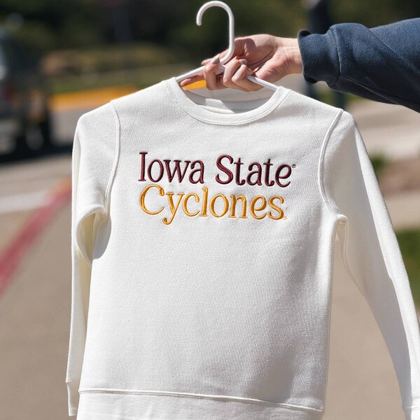 ZooZatz Youth Iowa State Cyclones Cream Fleece Crewneck Sweatshirt